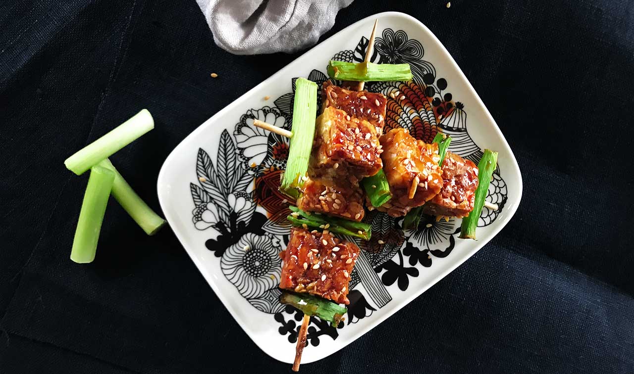 Tempeh yakitori