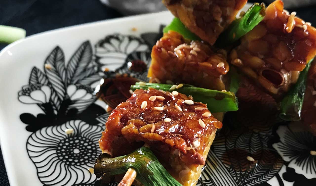 Tempeh yakitori